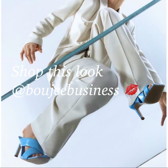 ZARA Padded Heeled Soft Leather Sandals - Picture 3 of 12